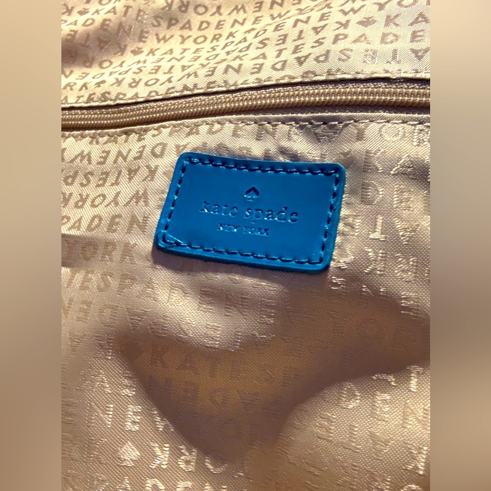 Kate Spade Patent Leather Blue Tote - Picture 7 of 10